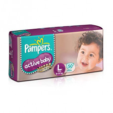 Pampers Active Baby Large Diapers (Pack of 50)