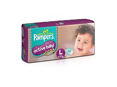 Pampers Active Baby Large Diapers (Pack of 50)