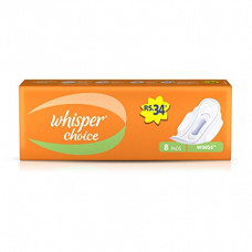 Whisper Choice With Wings Sanitary Pads (Pack of 8)