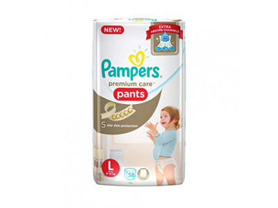 Pampers Premlum Care Pants Large Diapers (Pack of 58)