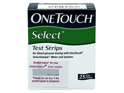 One Touch Select Glucometer Strips (Pack of 25)