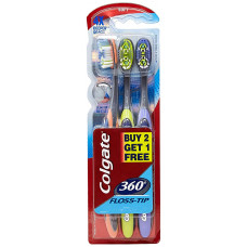 Colgate 360 Floss Tip (2+1free) Toothbrush