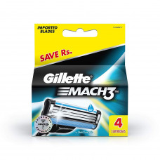 Gillette Mach3 Shaving Razor Blades (Pack of 4)