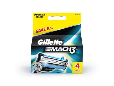 Gillette Mach3 Shaving Razor Blades (Pack of 4)