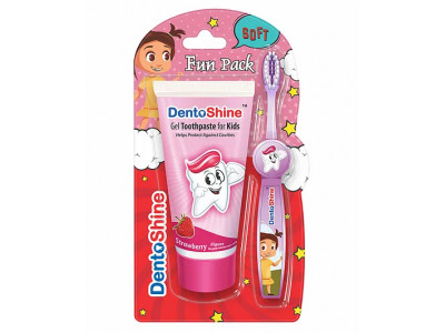Dentoshine Fun Pack Strawberry Toothpaste (Pack of 1)