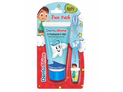 Dentoshine Fun Pack Bubblegum Toothpaste (Pack of 1)