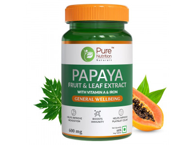 Pure Nutrition Papaya Fruit & Leaf Cap 60 Nos