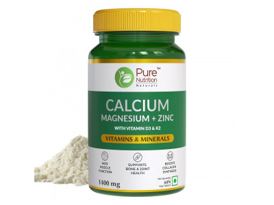 Pure Nutrition Calcium Magnesium Zinc Tab 60 Nos