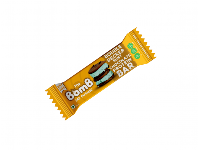THE BOMB PROTEIN BAR DOUBLE DECKER CHOCOLATE MINT 60 GM 