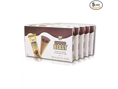 Pure Temptation Gold Roasted Almond Filled Waffle Cone 17 GM