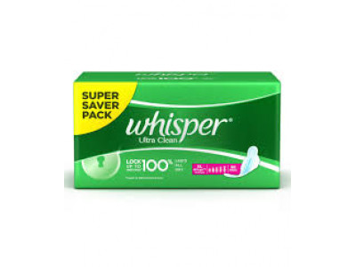 Whisper Ultra Clean XL+ Wings Sanitary Pads (Pack of 30)