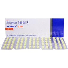 Alprax 0.25 mg Tab (Pack-15)