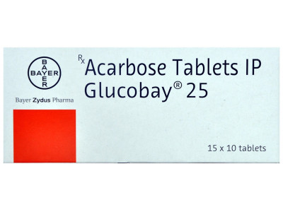 Glucobay 25 mg  Tab (Pack-10)