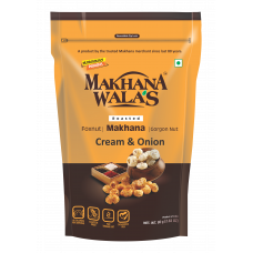 Makhanawalas Cream & Onion Roasted Makhana 80 Gm  