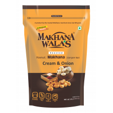 Makhanawalas Cream and Onion Roasted Makhana 80 gm  