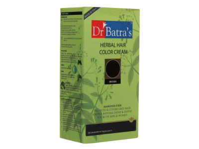 Dr Batra Herbal Hair Color Cream  Brown 130 gm