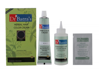 Dr Batra Herbal Hair Colour Cream Black 130 gm