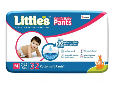 Littles Comfy Baby Pants Diapers - M 