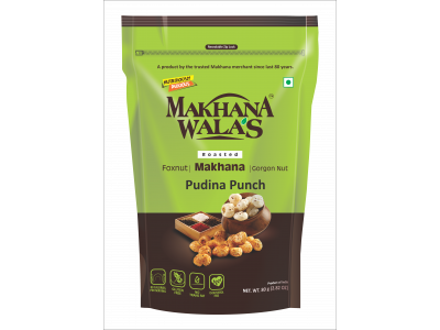 Makhanawalas Pudina Punch Roasted Makhana 80 gm  