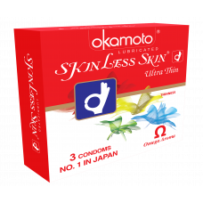 Okamoto Skin Less Skin Ultra Thin Condoms (Pack of 3)