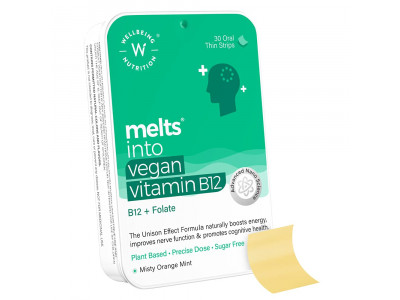 Wellbeing Nutrition Vegan Vitamin B12 Oral Strips (Pack of 30)