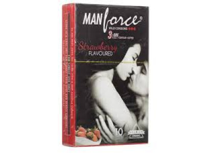 Manforce Strawberry Dotted Condoms (Pack of 10)