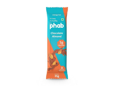 Phab Chocolate Almond Energy Bar 35 Gms