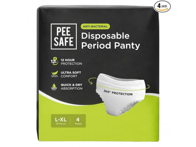 PEE SAFE DISPOSABLE PERIOD PANTY L - XL (PACK OF 4) 1 NO