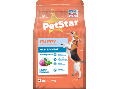 Petstar Puppy (Milk & Wheat) Dog Food 3 Kg