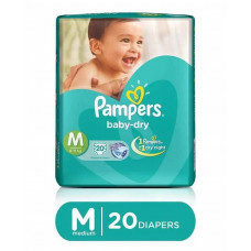 Pampers Medium Taped Diapers (Pack of 20)