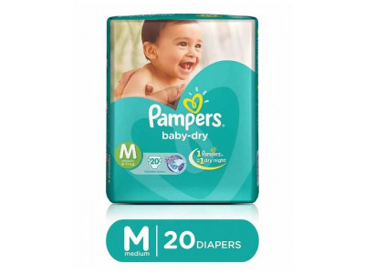 Pampers Medium Taped Diapers (Pack of 20)