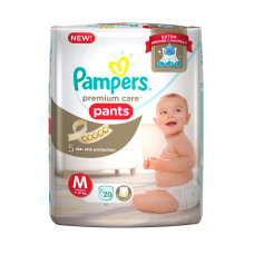 Pampers Premlum Care Pants Medium Diapers (Pack of 20) 