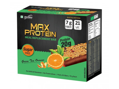 Ritebite Protein Green Tea Orange 1 nos - 70 gm 