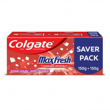 Colgate Maxfresh Cooling Crystals Red Toothpaste (150 g+150 g) 300 g