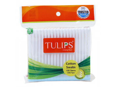 Tulips Cotton Buds In Resealable Bag (Pack of 100)