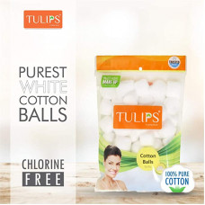 Tulips White Cotton Balls Resealable Bag (50 Pulls)