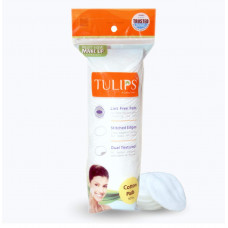 Tulips Cotton Pads In Ziplock Bag (Pack of 50)