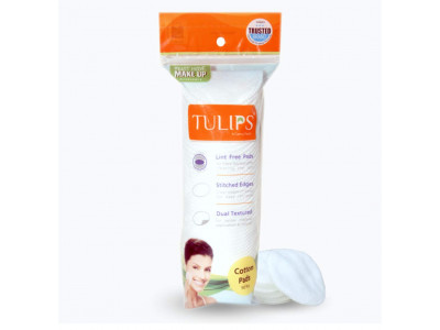 Tulips Cotton Pads In Ziplock Bag (Pack of 50)