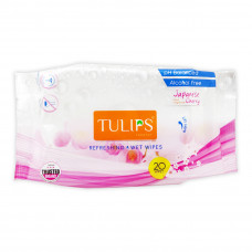 Tulips Refreshing Japanese Cherry Wet Tissues (20 Pulls)