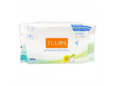 Tulips Refreshing Summer Fresh Wet Tissues (20 Pulls)