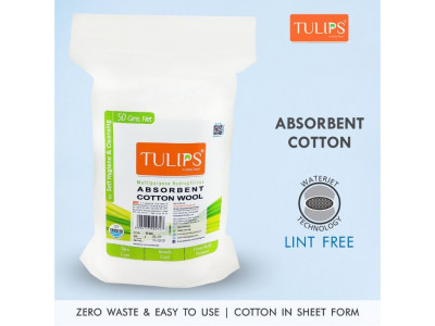 Tulips Absorbent Cotton Roll 50 gm  