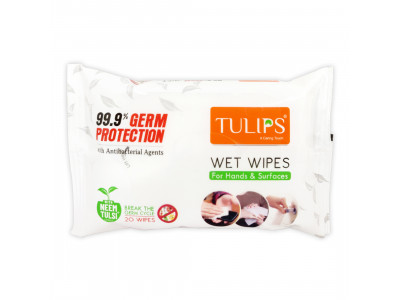 Tulips Germ Protection Wet Wipes (20 Pulls)