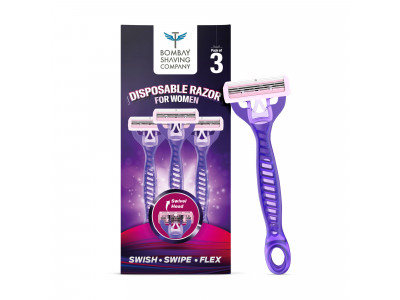 Bombay Shaving Company Disposable Razor - Swish, Swipe, Flex (Pack Of 3)