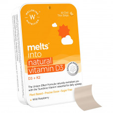 Wellbeing Nutrition Melts Vitamin D3 +K2 Oral Strips (Pack of 30)