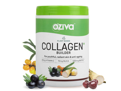 OZiva Plant Based Collagen Builder For Anti-Aging Beauty 250 gms Powder