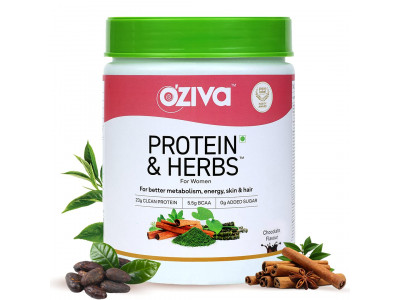 OZiva Protein and Herbs For Women Chocolate 500 gms Powder