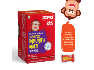 OZiva Kids Superfood Immunity Multi Gummies 30 Nos 