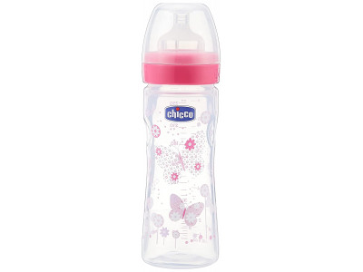 Chicco 25343 Regular Flow Feeding Bottle Pink  - 150 ml 