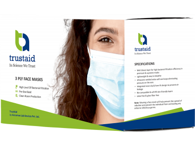 TrustAid 3 Ply Disposable Face Mask (Pack of 10)