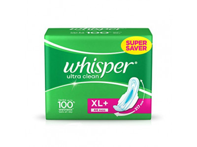 Whisper Ultra Clean XL+ Sanitary Pads (Pack of 44)